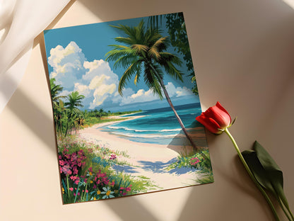 Affiche Baie des Cochons – Poster Scène Côtière Turquoise de Cuba