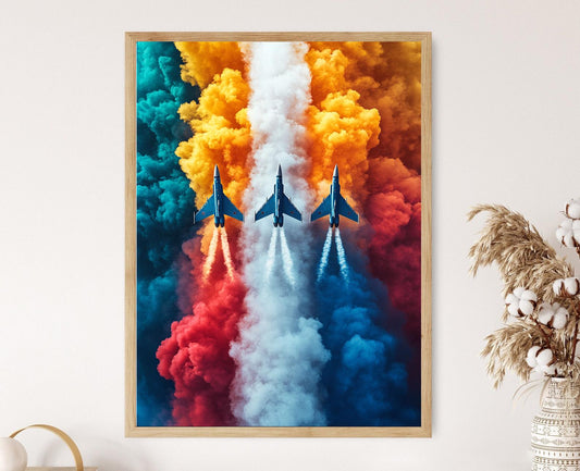 Affiche Jour de l'Indépendance de l'Inde – Illustration de Chasseur Tricolore