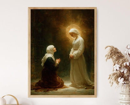 Affiche Miraculeuse – Imprimé de la Vierge Marie et Médaille de Saint Catherine