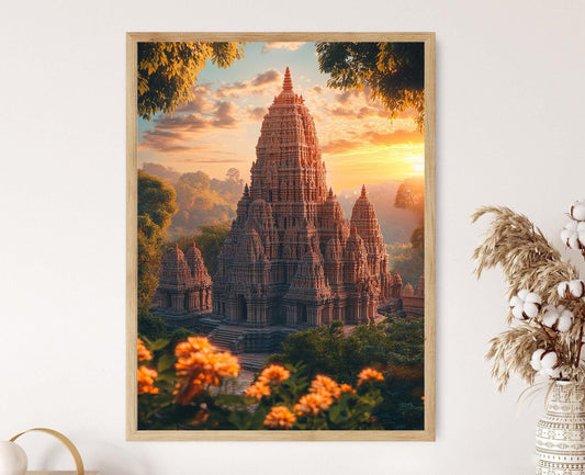 Affiche Temples de Khajuraho – Poster Art de Sculpture Indienne
