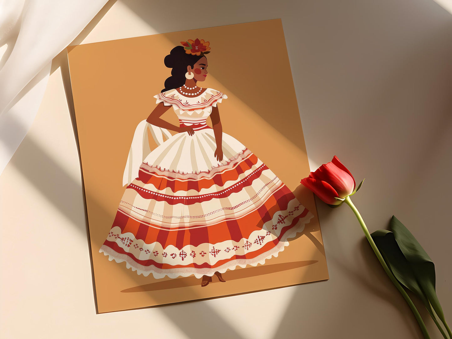 Affiche Jibaro Porto-Ricain – Illustration Art Populaire Murale