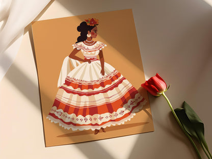 Affiche Jibaro Porto-Ricain – Illustration Art Populaire Murale