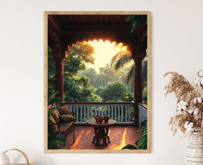 Affiche Khulna – Impression d'art de coucher de soleil dans les mangroves