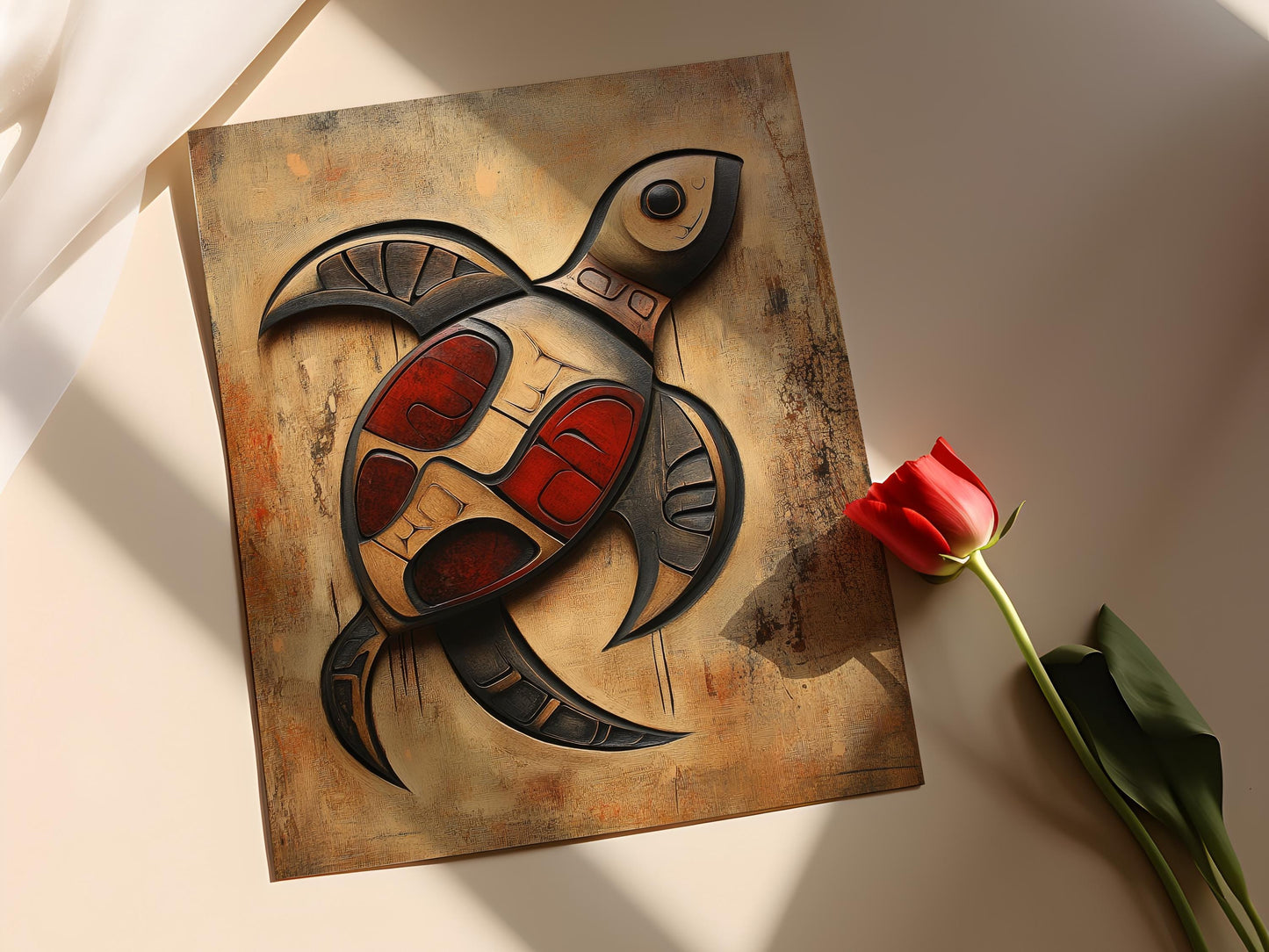 Affiche Tortue Haida – Art print pour longévité et stabilité