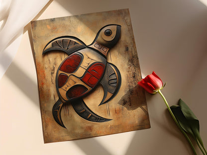 Affiche Tortue Haida – Art print pour longévité et stabilité