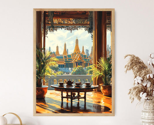 Affiche Bangkok - Impression artistique du Palais Royal thaïlandais