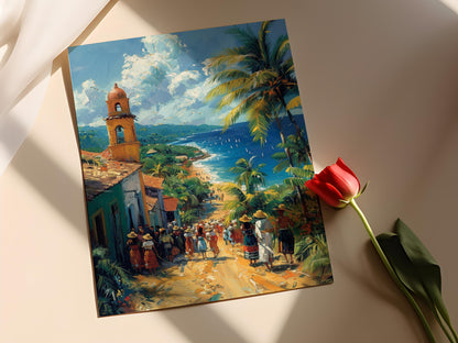 Affiche Culture Garifuna – Impression Art de Danse et Musique Traditionnelle