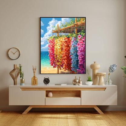 Affiche Hawaïenne – Poster Fleurs Tropicales et Orchidées