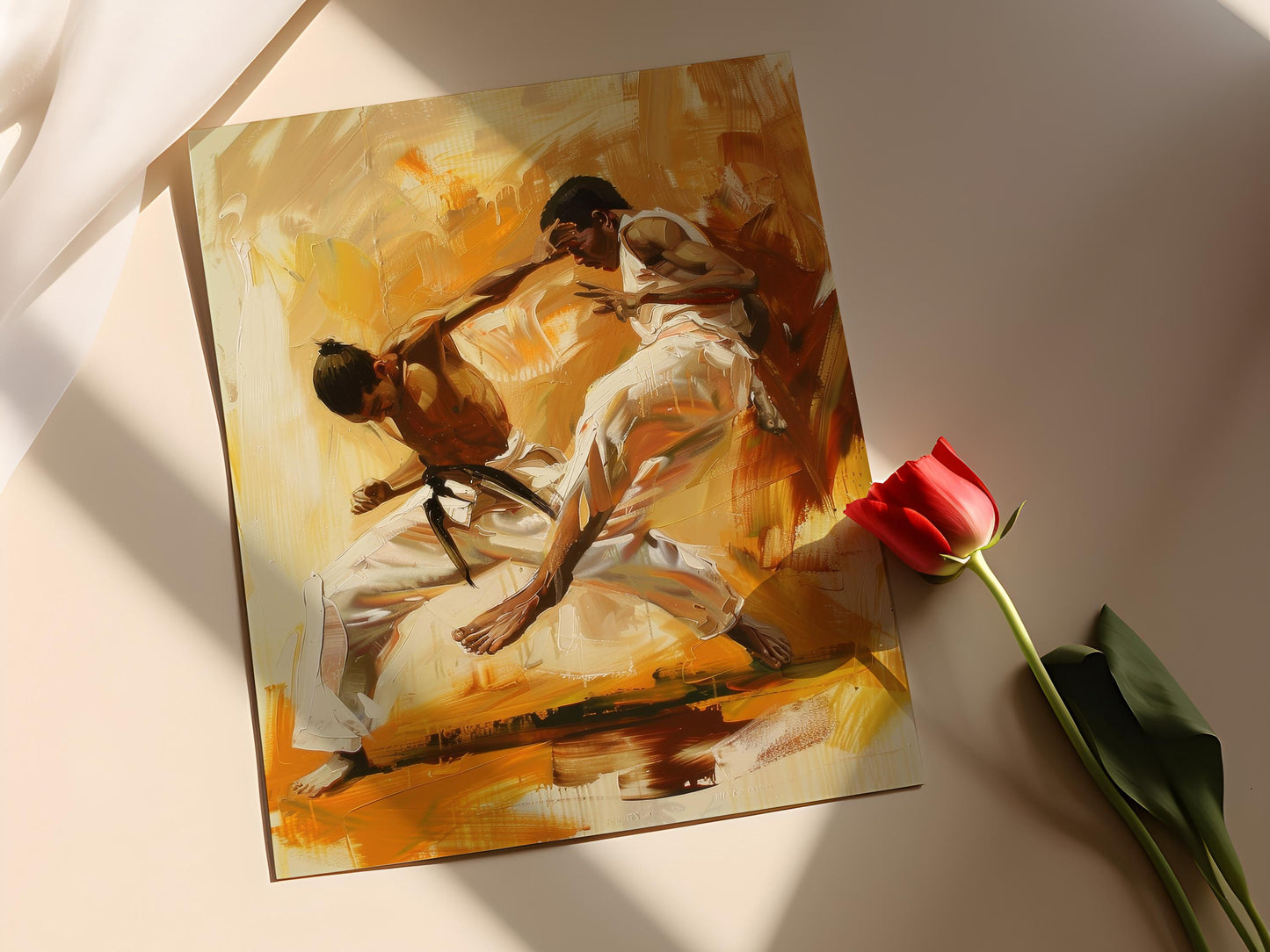 Affiche Capoeira – Poster Art Mural Vibrant des Danseurs Afro-Brésiliens