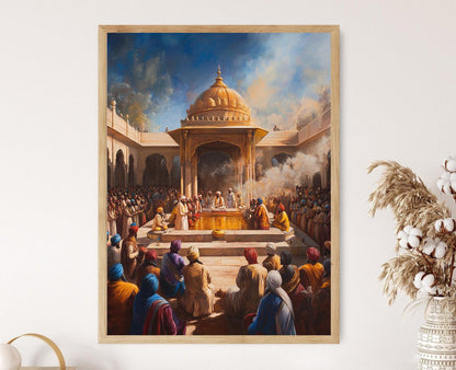 Affiche Amrit Sanchar – Poster Art de la Cérémonie des Panj Pyare