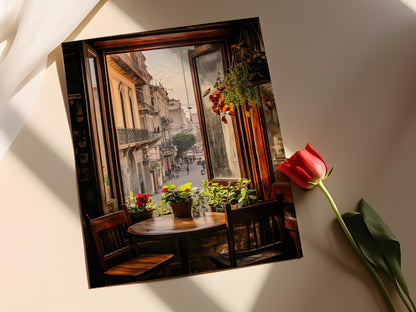 Affiche Lima – Vue de la Plaza Mayor et Impression Lavande