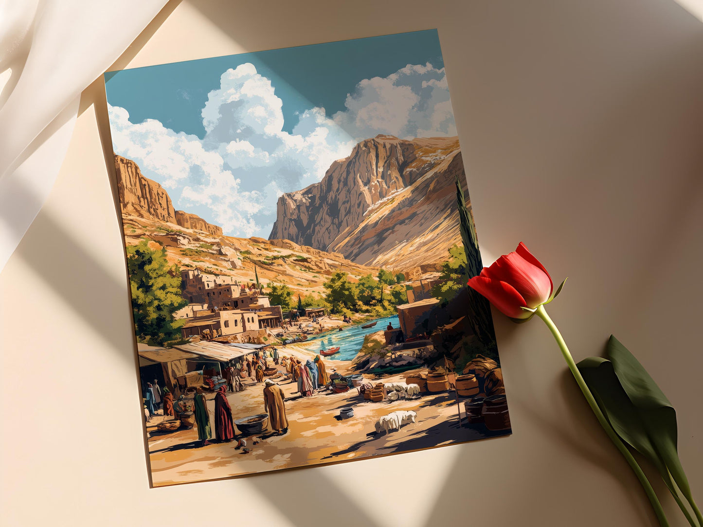 Affiche Vallée Kurde – Poster Art des Montagnes Zagros