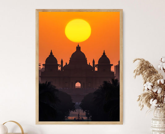 Affiche Bengaluru – Poster Silhouette de Vidhana Soudha au coucher de soleil