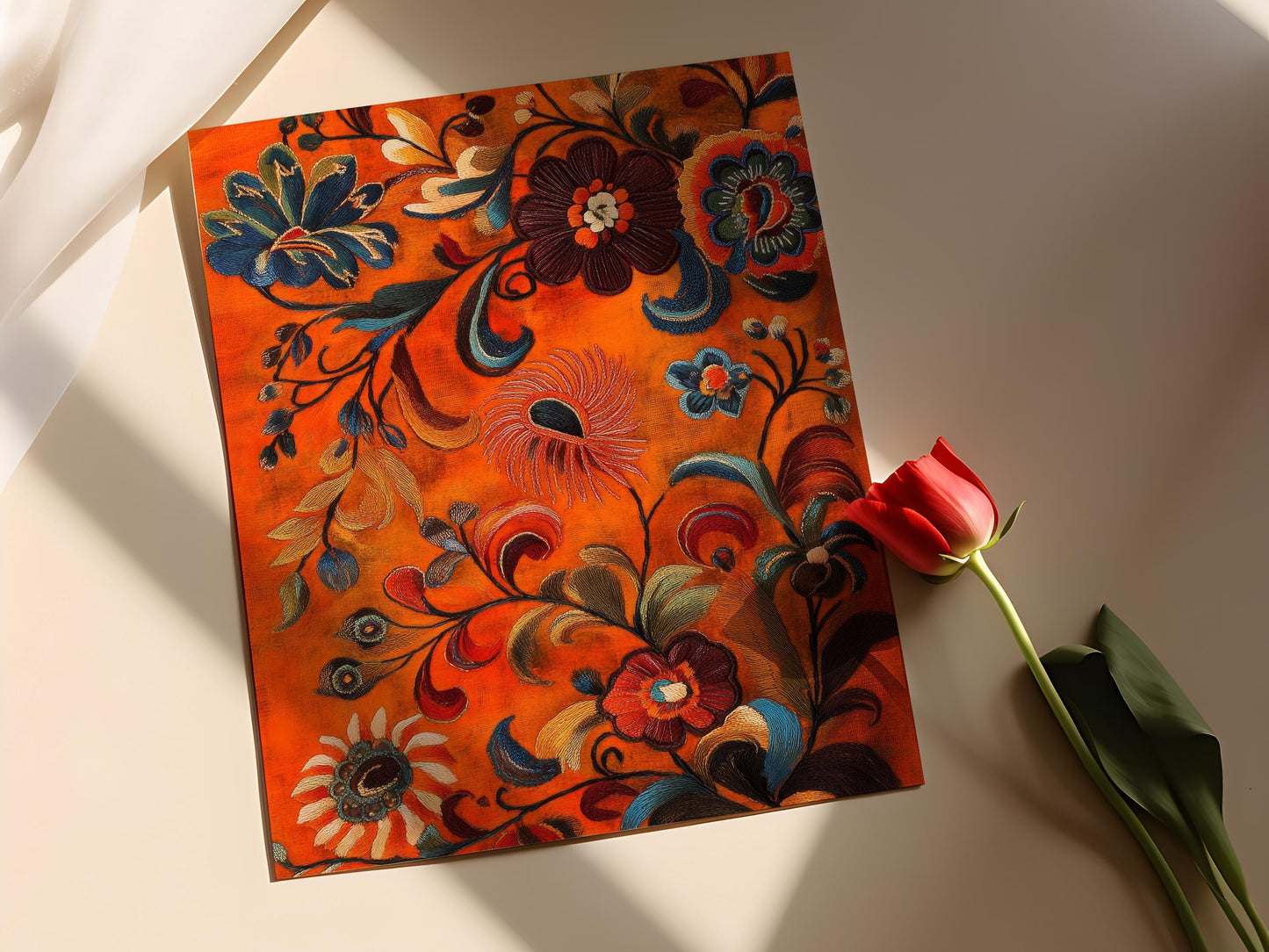 Affiche Zardozi – Imprimé d'art indien avec motifs traditionnels