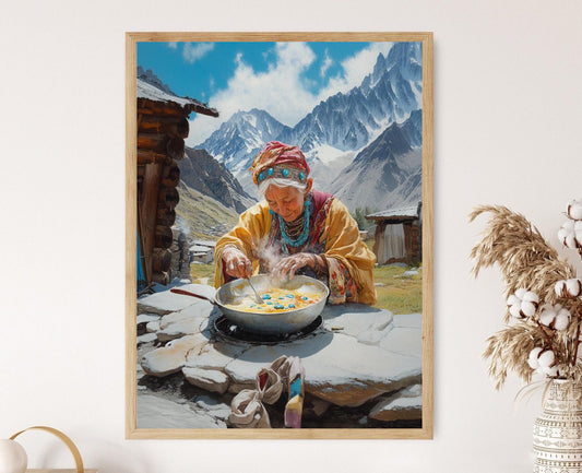 Affiche Femme Ladakhi – Art de Perak, Culture Himalayenne