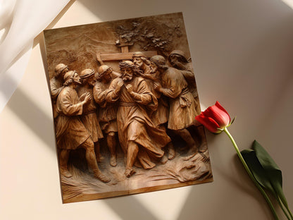 Affiche Chemin de Croix – Poster Dévotion Passion du Christ