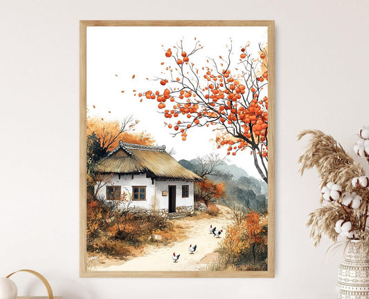 Affiche Mangyongdae – Illustration de la campagne nord-coréenne