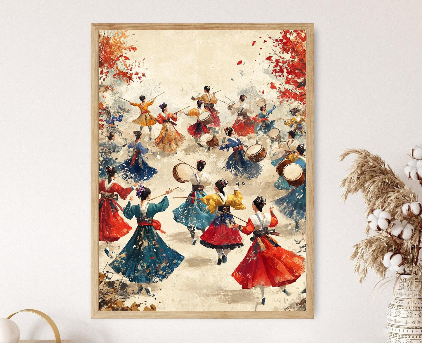 Affiche Danse Folklorique Coréenne – Art des Danseurs en Hanbok