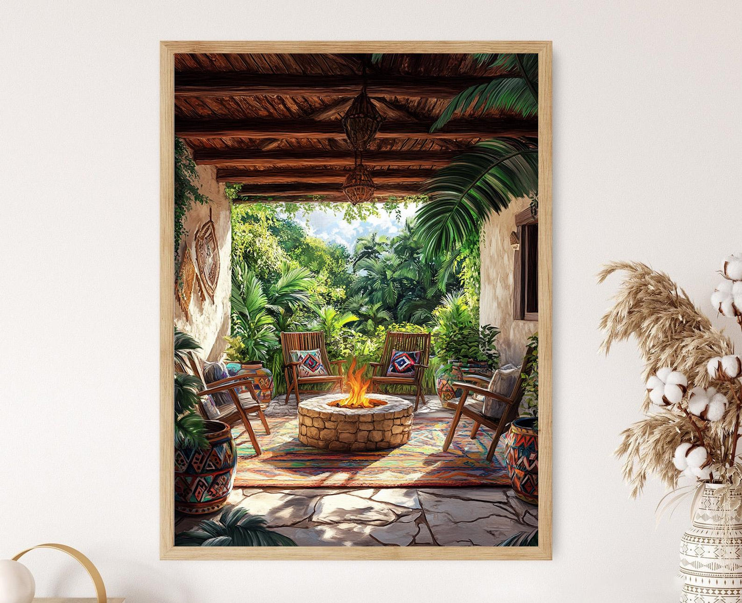 Affiche Belize - Impression Fuego y Diseño, Illustration Tropical Rustic