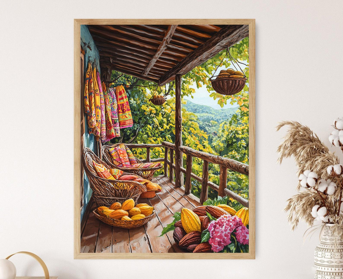 Affiche Belize – Illustration de Vue sur la Jungle Tropicale