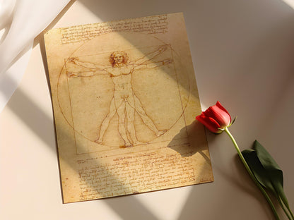 Affiche Vitruve – Poster Art de Léonard de Vinci sur l'anatomie