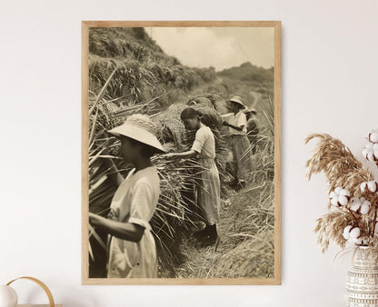 Affiche Vintage des Travailleurs Filipinos – Art Héritage Collectible