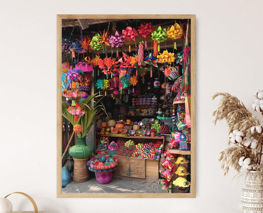 Affiche Village Philippin – Poster Art Coloré du Marché