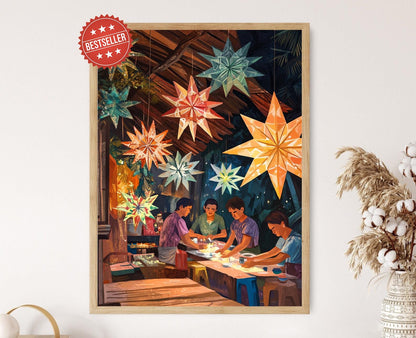 Affiche Lanternes Parol – Poster Art Traditionnelle Philippine