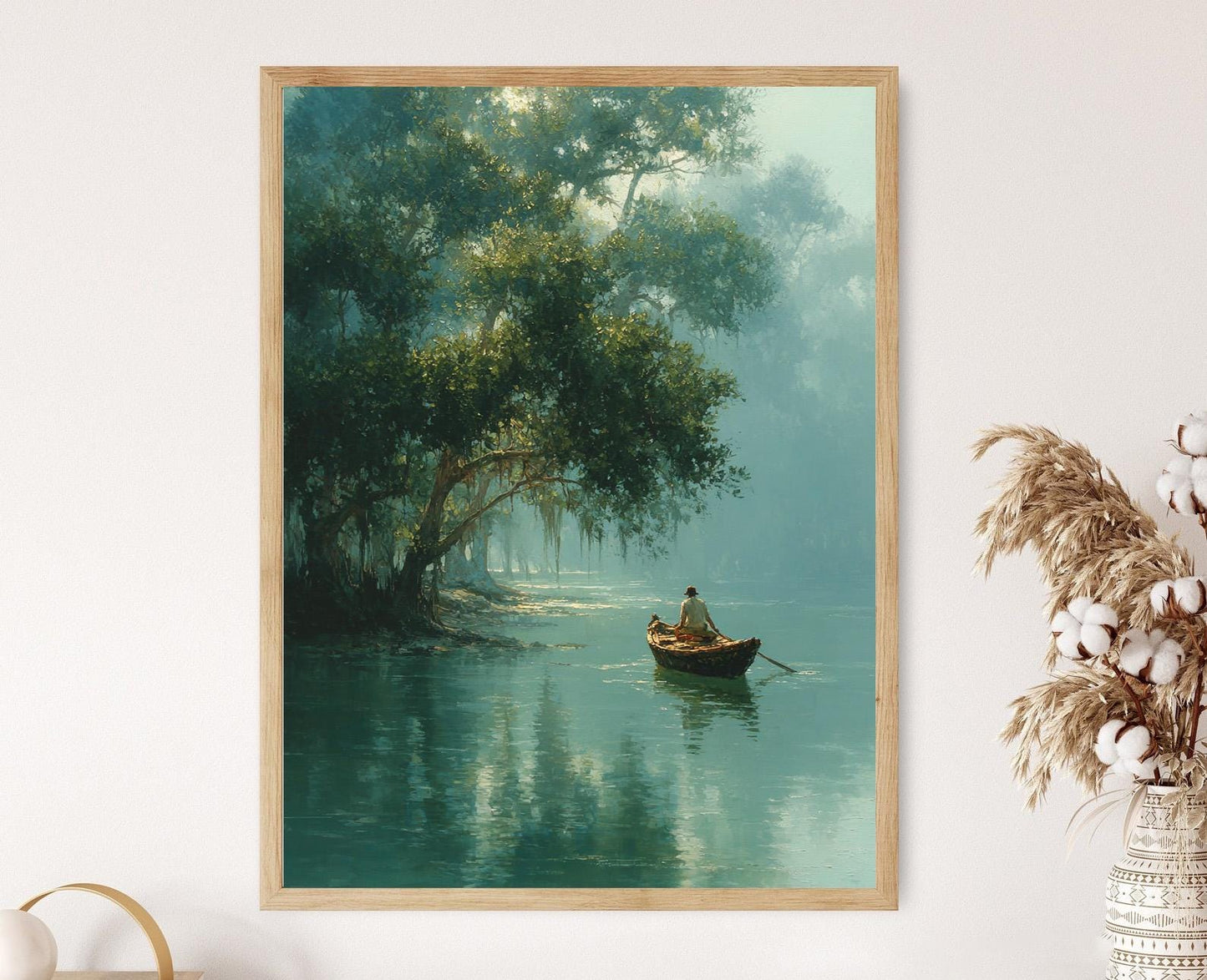 Affiche Sundarbans – Poster Art de Pêcheur dans la Forêt de Mangrove