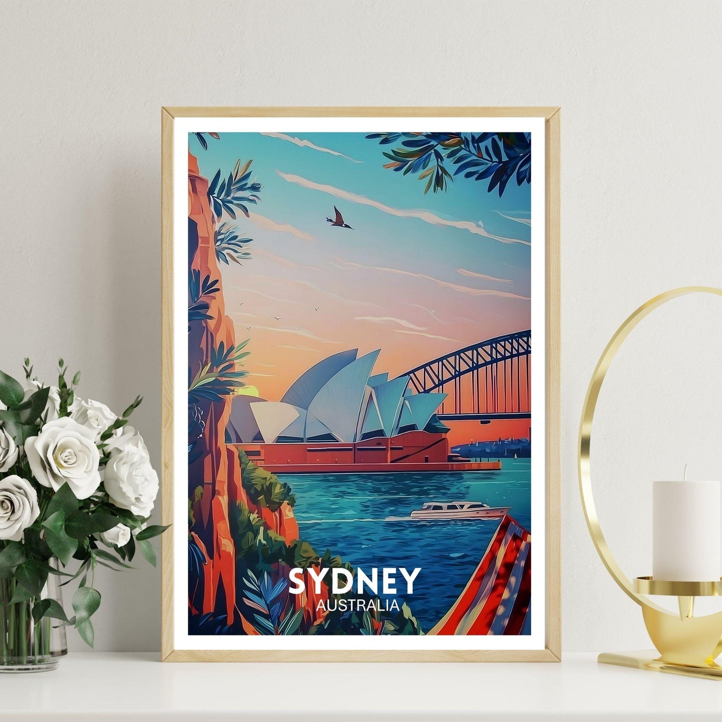 Affiche Sydney – Poster Opéra et Ville d’Australie