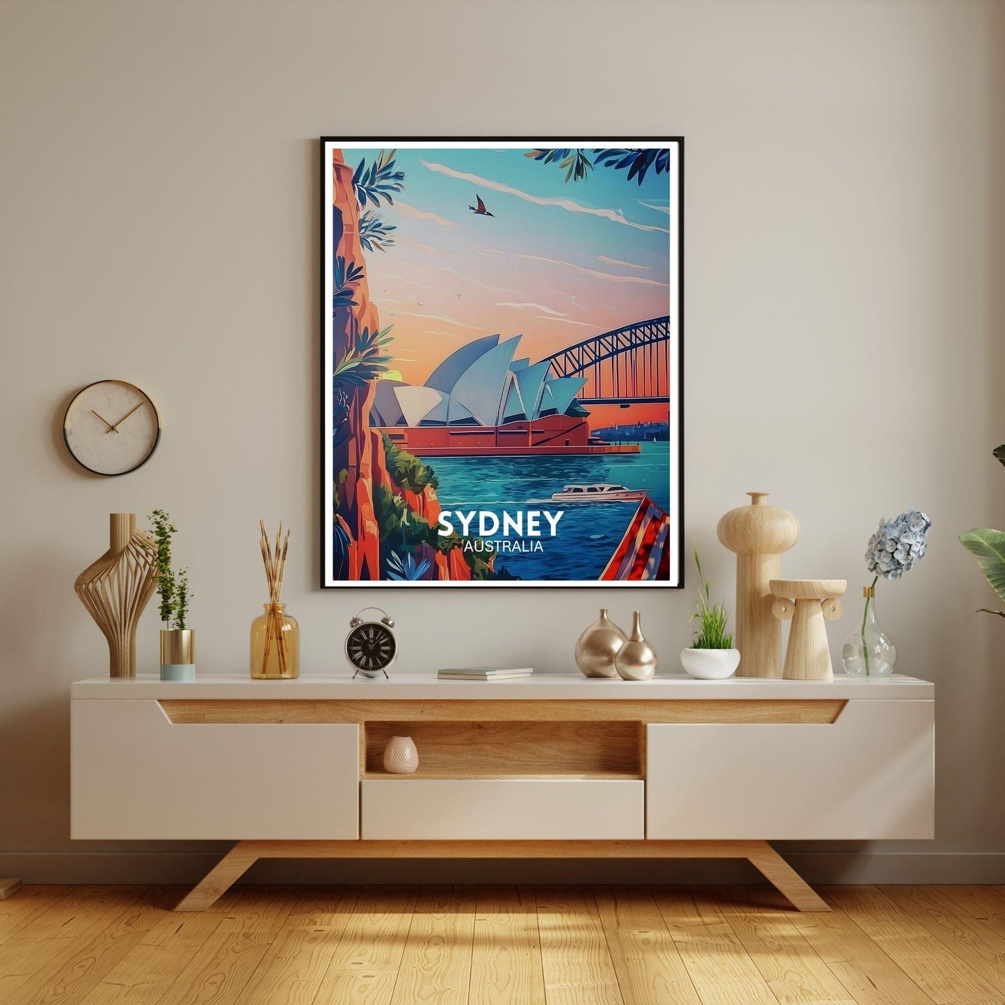 Affiche Sydney – Poster Opéra et Ville d’Australie