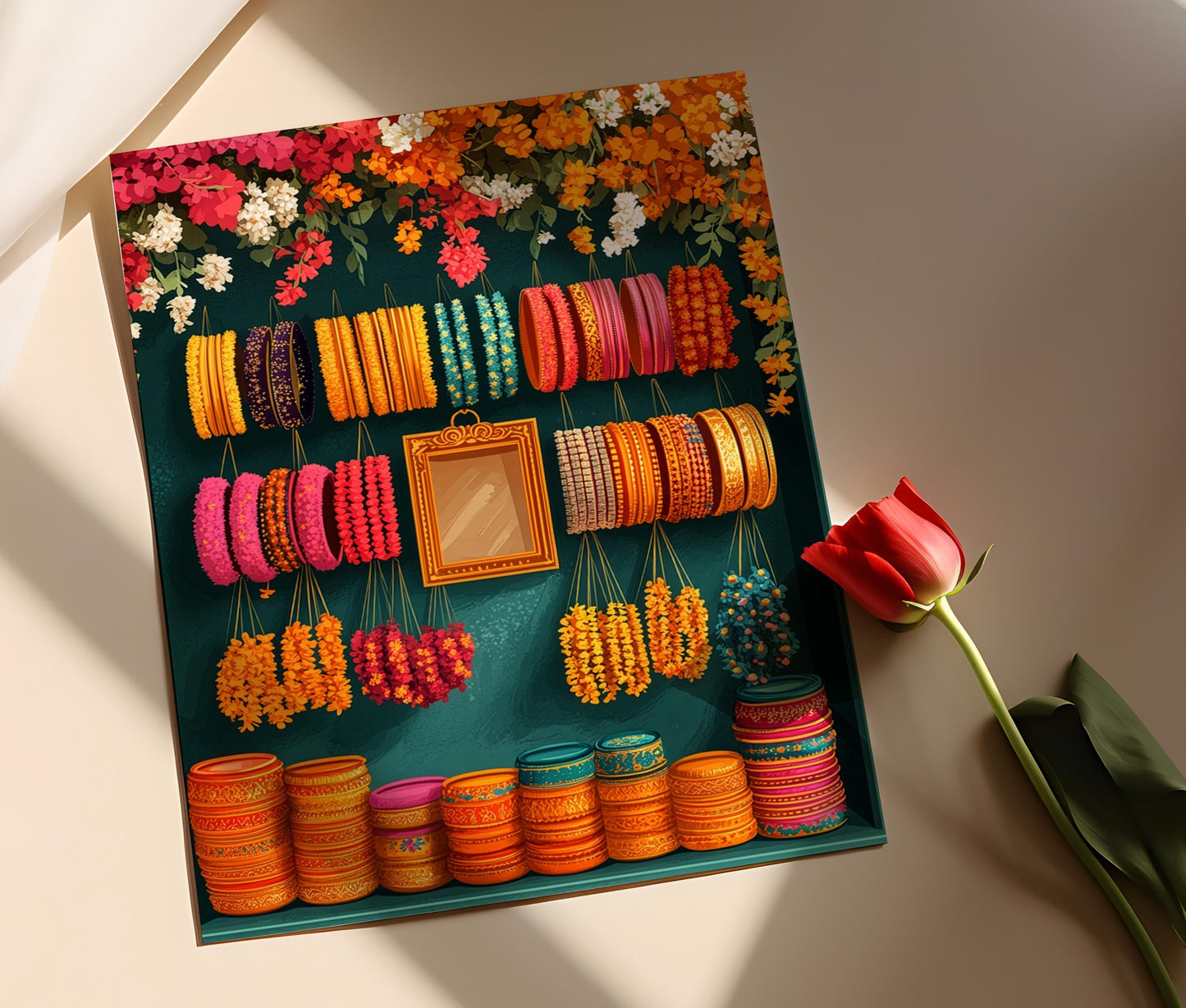 Affiche Art de Henna Indien – Poster Mehndi & Décor de Mariage