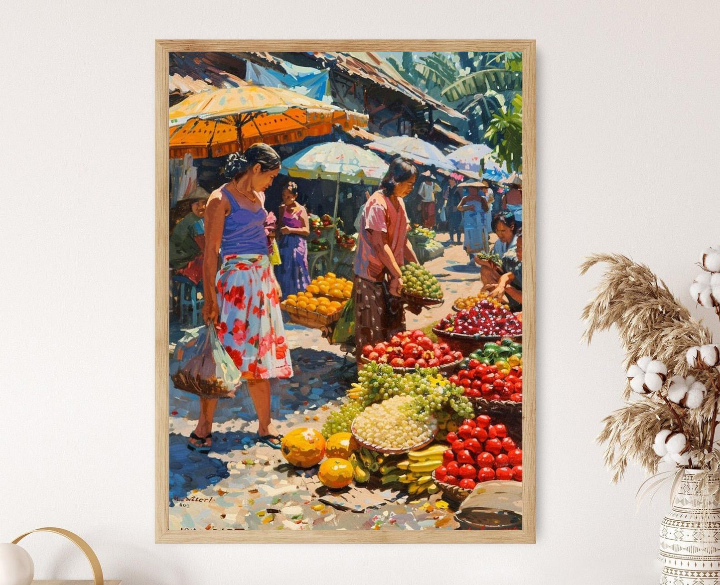 Affiche Marché de Fruits Philippins – Poster Décoration Artistique Culturelle