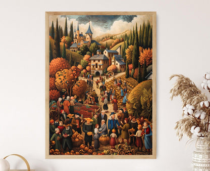 Affiche Festival de Récolte – Impression Artiste Campagne Automnale