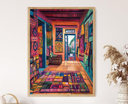 Affiche Tapis Haïtien – Impression d’art sur tapis tissés à la main