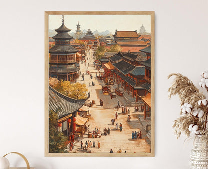 Affiche Tang Dynasty – Poster Marchés animés de Chang'an