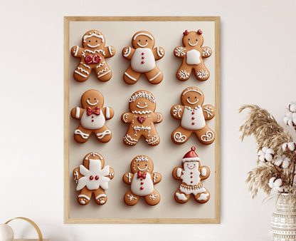 Affiche Maison en Pain d'Épice – Art de Noël et Décor Gourmand