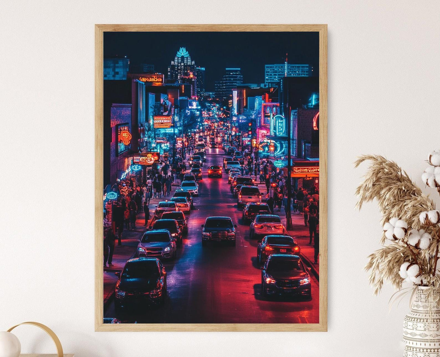 Affiche Austin Texas – Poster Scène de Musique et Néons