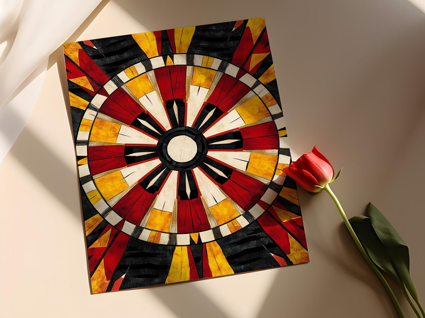 Affiche Roue Médicale Lakota – Poster Art Tribal Amérindien Équilibre