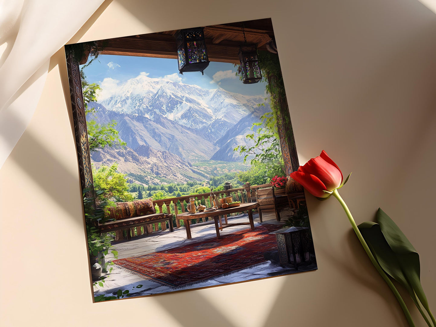 Affiche Hunza Valley – Poster Illustration de Lanterne en Gemmes