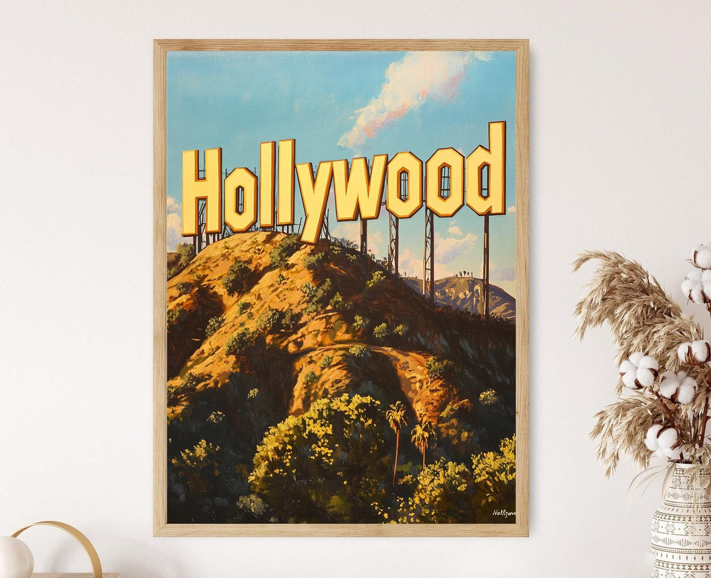 Affiche Coucher de Soleil Hollywood – Poster Art de l'Iconique Californie