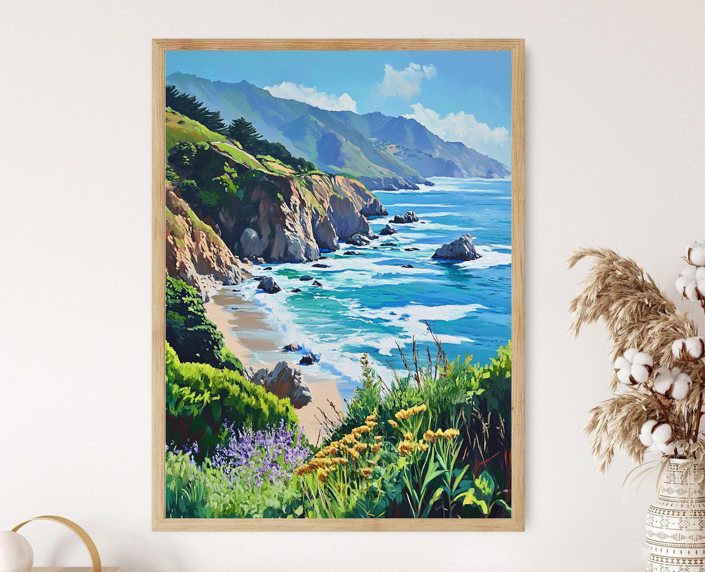 Affiche Côte de Big Sur – Poster Vagues et Falaises Spectaculaires