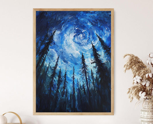 Affiche Forêt Mystique – Poster Art Nature, Style Emily Carr