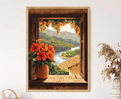 Affiche Khulna – Illustration de cadre floral bengali