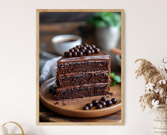 Affiche de Gâteau au Chocolat – Poster de Dessert Tentant