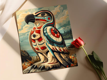 Affiche Thunderbird Haida – Poster Art Traditionnel Autochtone