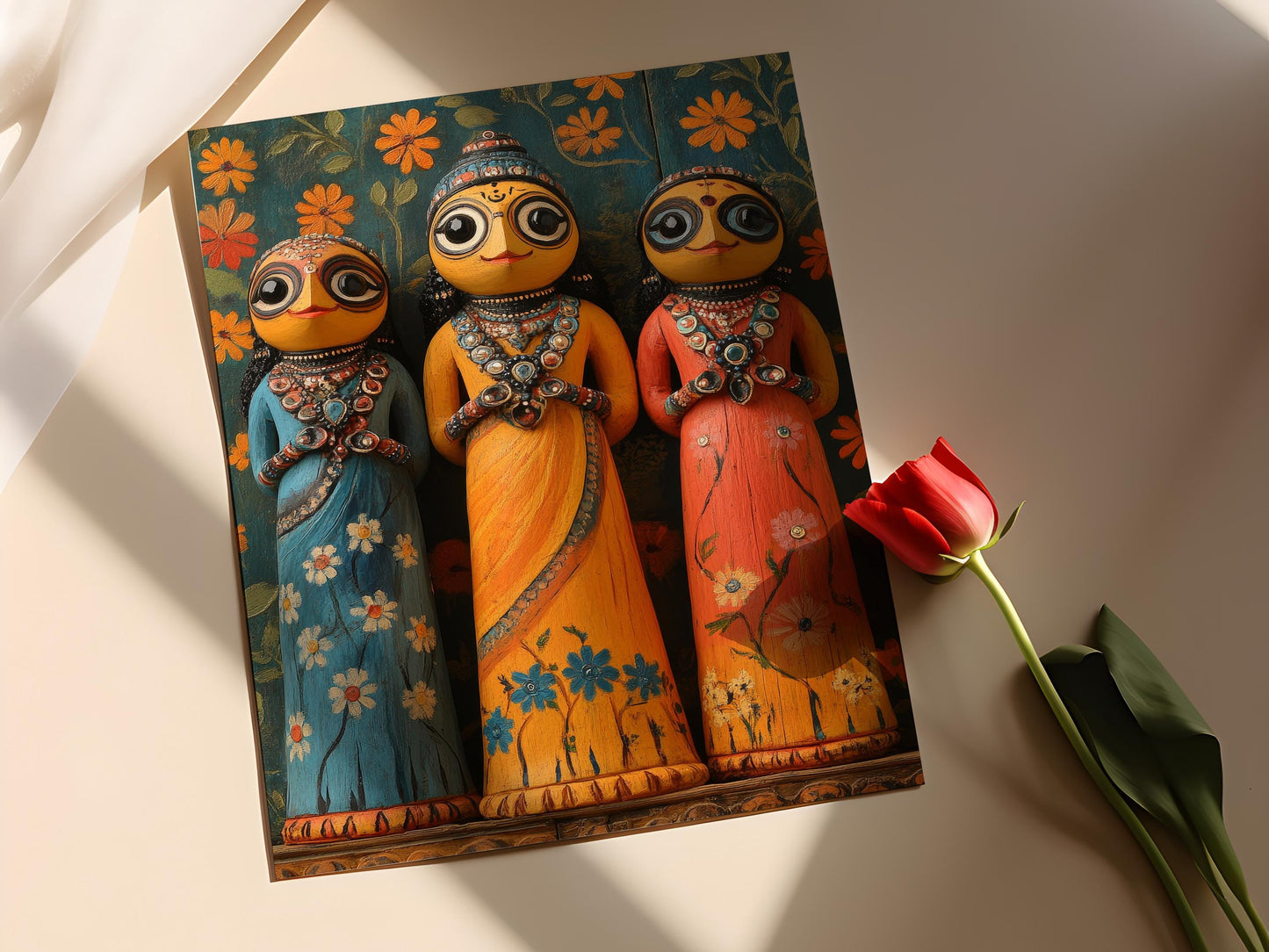 Affiche Art Pattachitra de Lord Jagannath – Design Folk d'Odisha