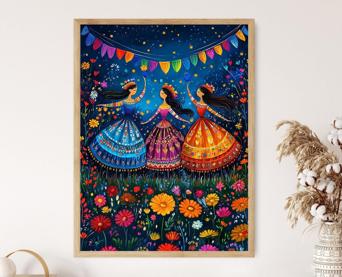 Affiche Danseurs de Radis d'Oaxaca – Illustration du Festival Noche de Rábanos