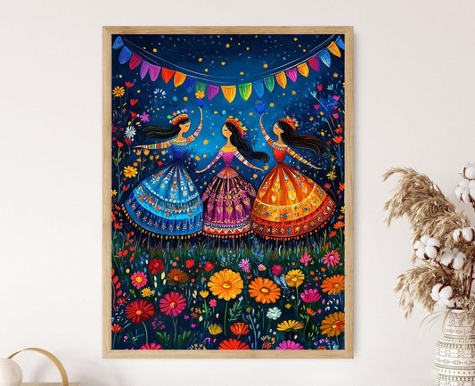 Affiche Danseurs de Radis d'Oaxaca – Illustration du Festival Noche de Rábanos