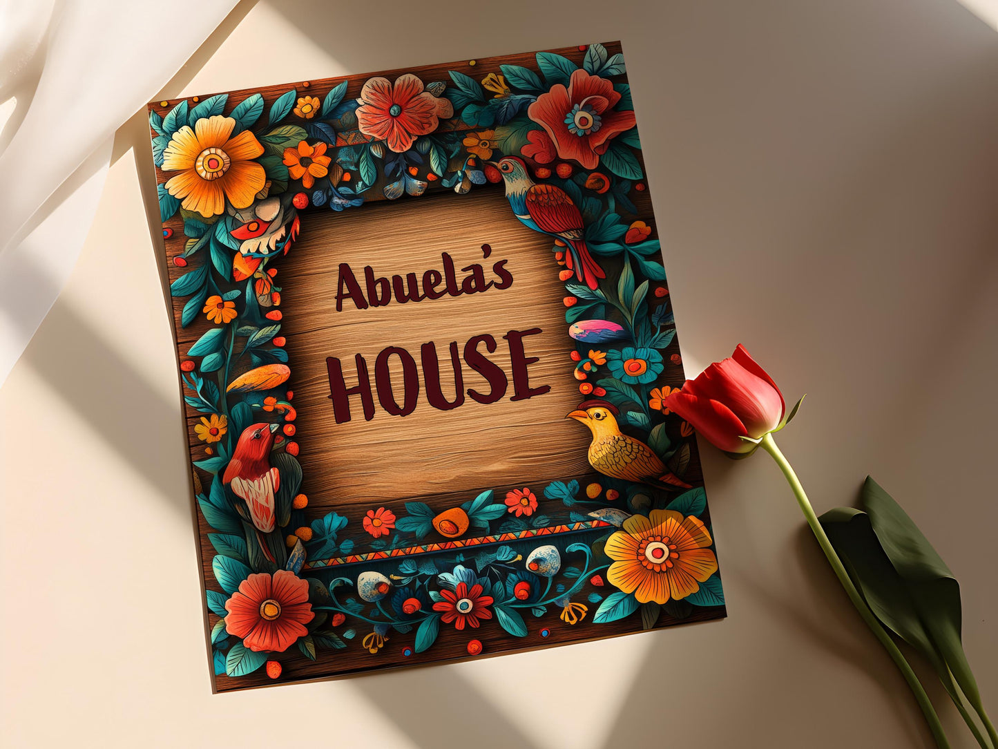 Affiche Abuela Confortable – Poster Art de Grand-mère Hispanique